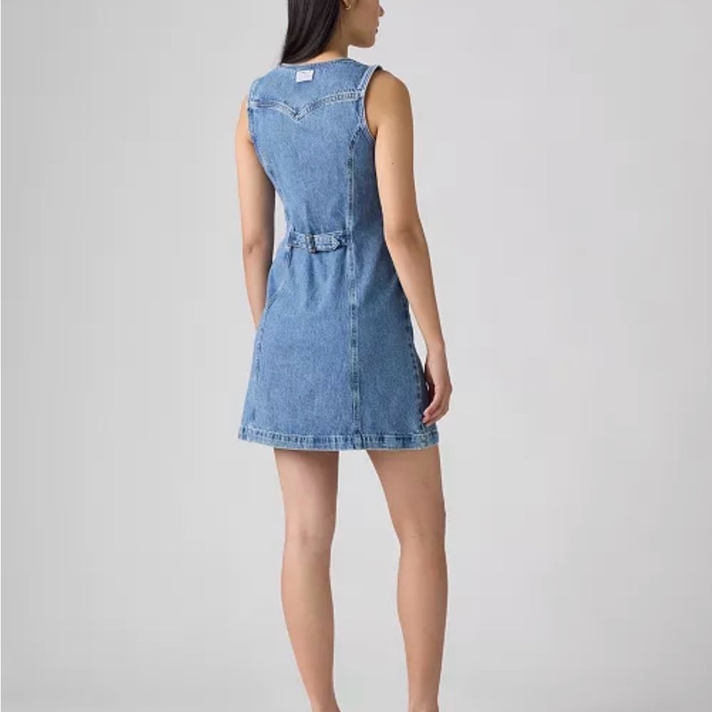Vianna Denim Button Front Dress - Picture 2 of 9